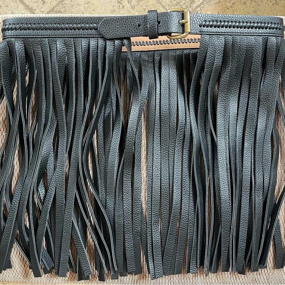 BCBG Fringe leather belt